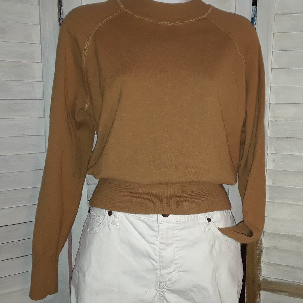 Madewell Cozy Tan Knit Pullover Sweater